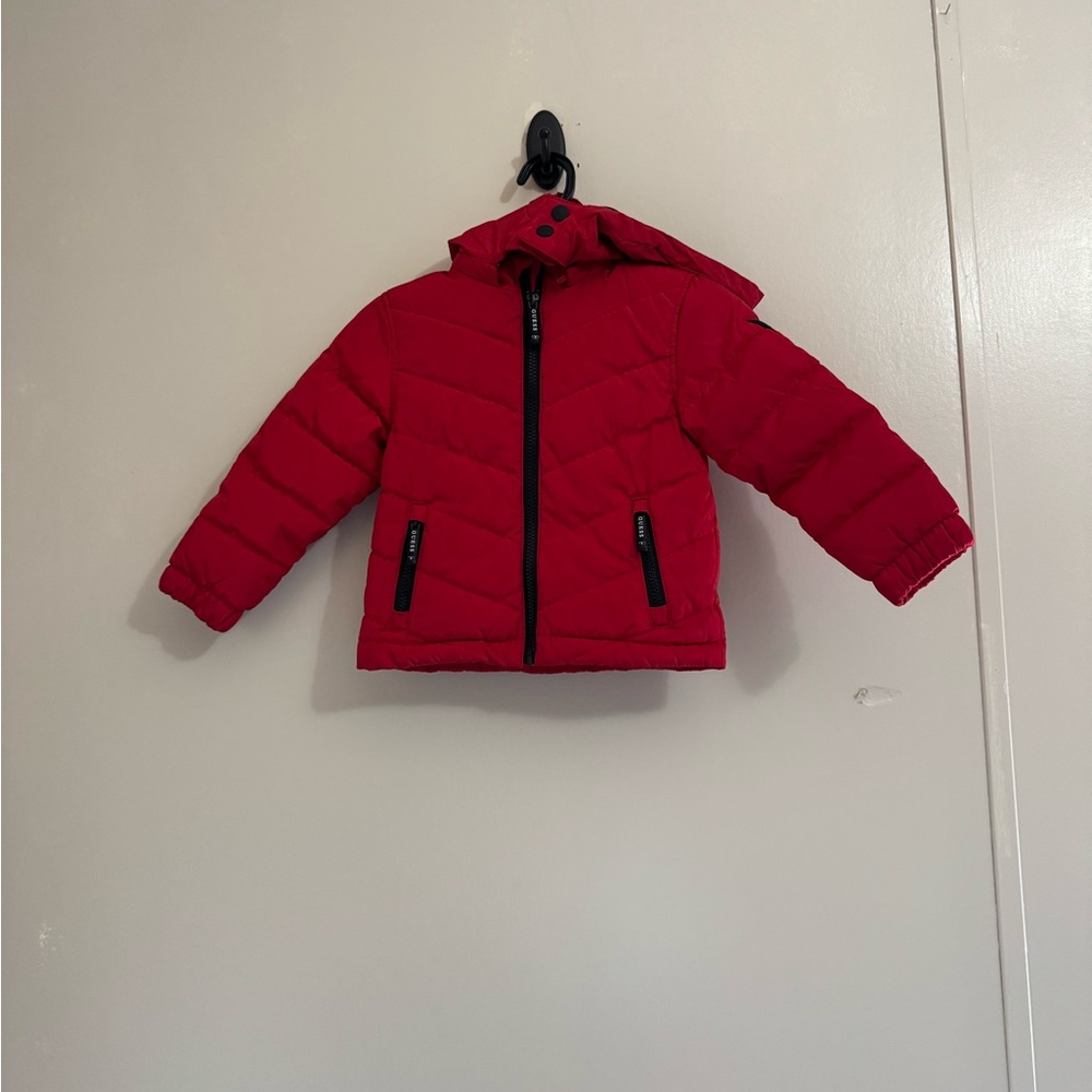 Guess Kids Red Puffer Jacket